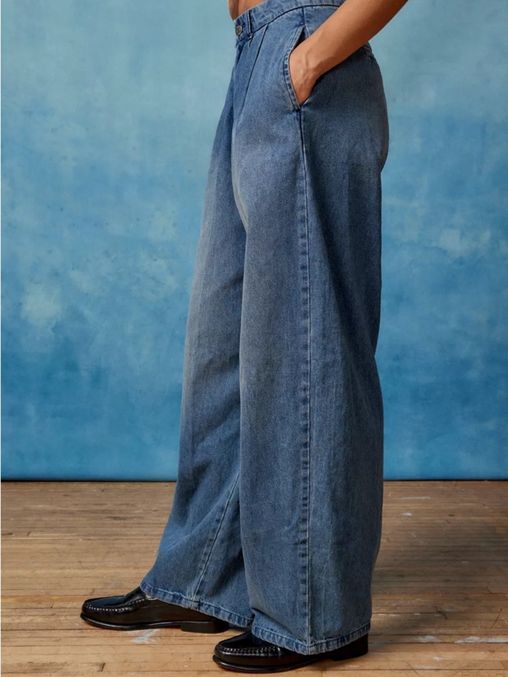 Urban Outfitters BDG Grandpa Baggy Trouser Jeans Pleated Pants Loose Fit Size27 - Picture 3 of 14